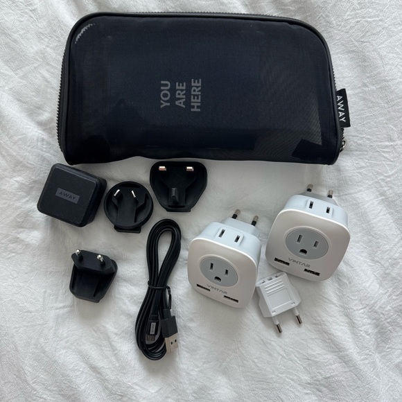 Away Universal Travel Adapter Set with Black Case - Picture 1 of 7